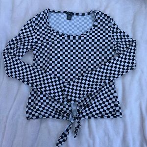 * Checkerboard long sleeve *